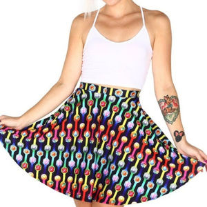Pokemon Gym Badges Skater Skirt